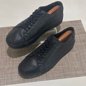 Vince Camuto Hallman leather sneakers, all black. Men 10.5. Excellent condition!